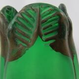 Tulip vase in art deco glass paste