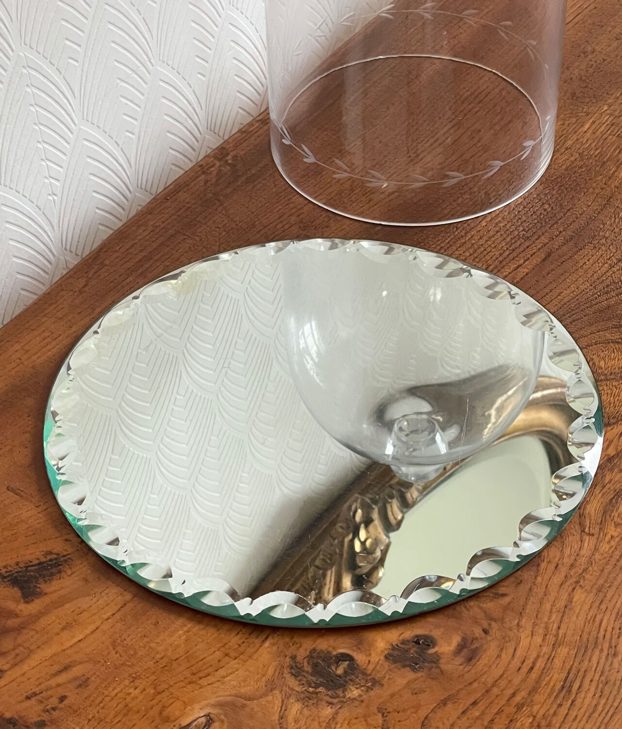 Antique cloche and its tray