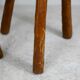 Pair of brutalist stools, France, circa 1960