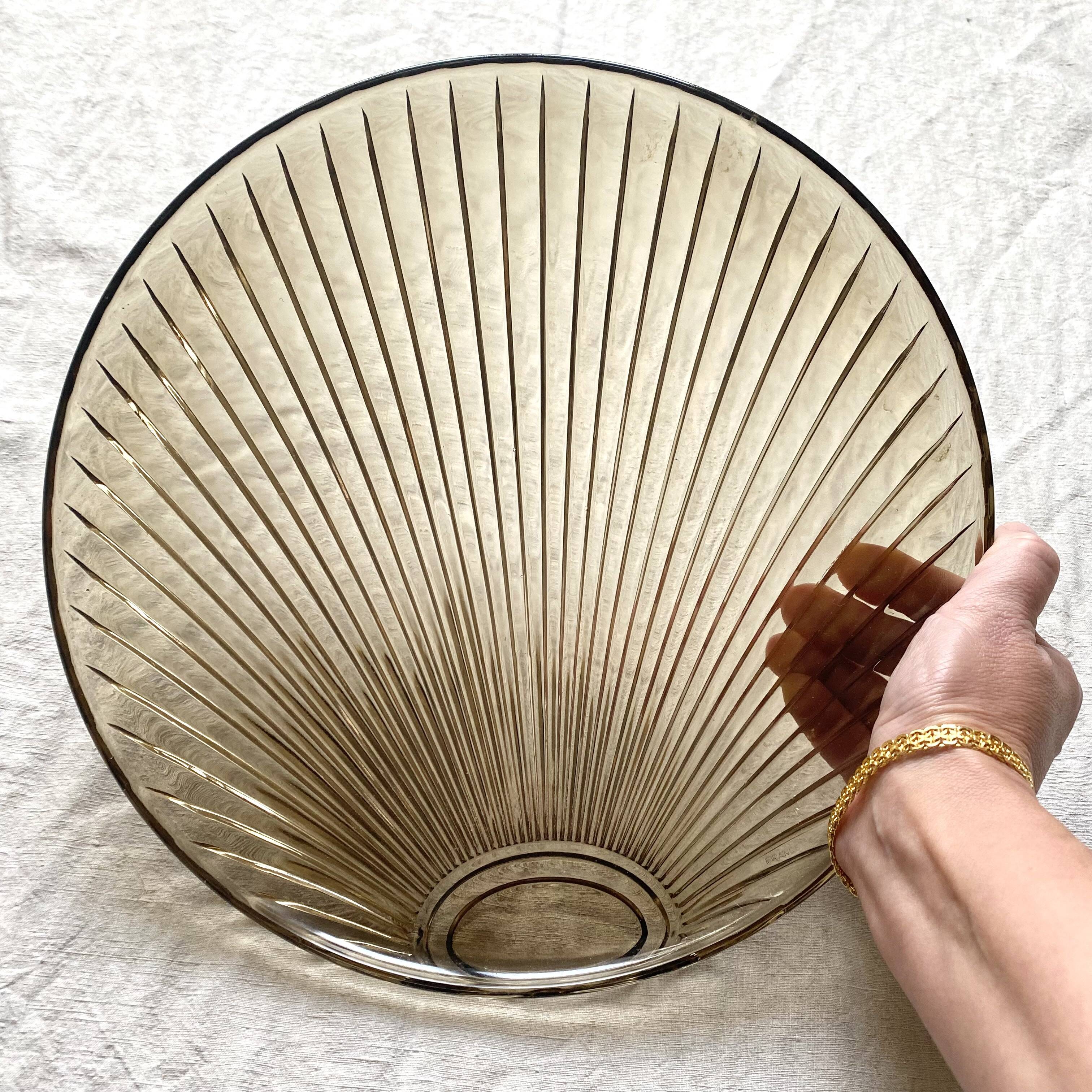Vintage amber glass dish