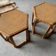 2 octagonal rattan coffee tables