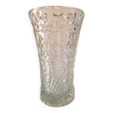 Vase en verre taillé / vintage années 60-70