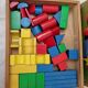 Construction game Holz-Baukasten, 1960