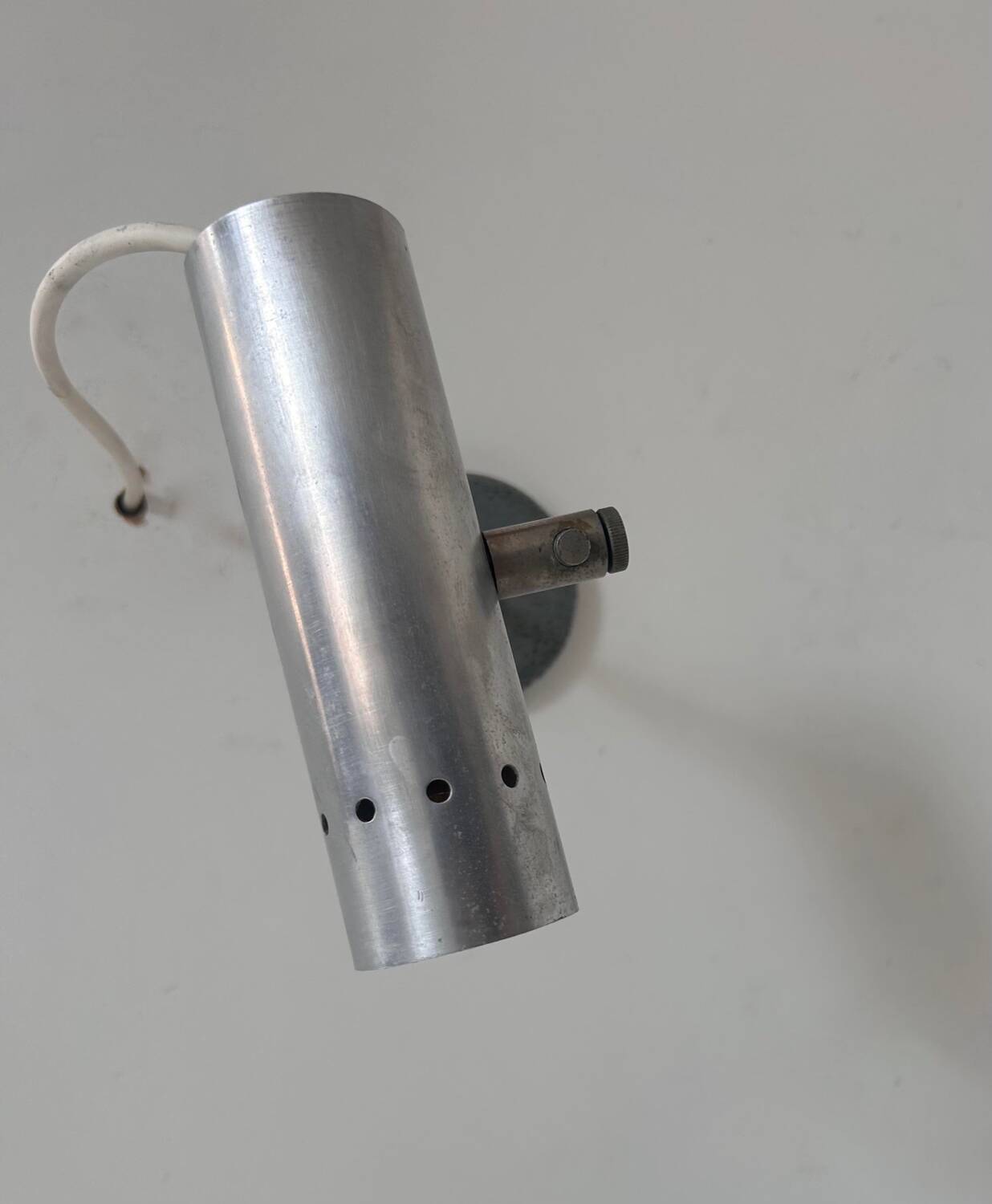 Adjustable wall light, brushed aluminum, France 1960