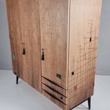 Armoire vintage en noyer, années 1970