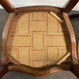 Pair of Victorian English chairs known as balloon chairs in solid mahogany.