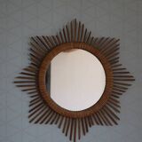 Miroir rotin étoile 550mm