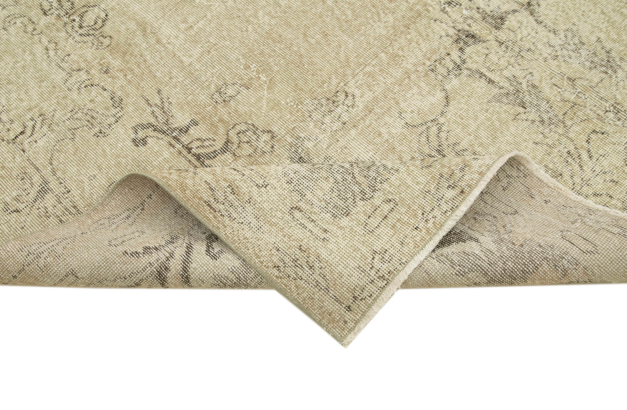 Tapis beige turc antique noué à la main 207 cm x 309 cm