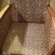 Rattan and wood armchair