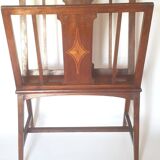 Magazine rack or partition in inlaid wood, early 20th century