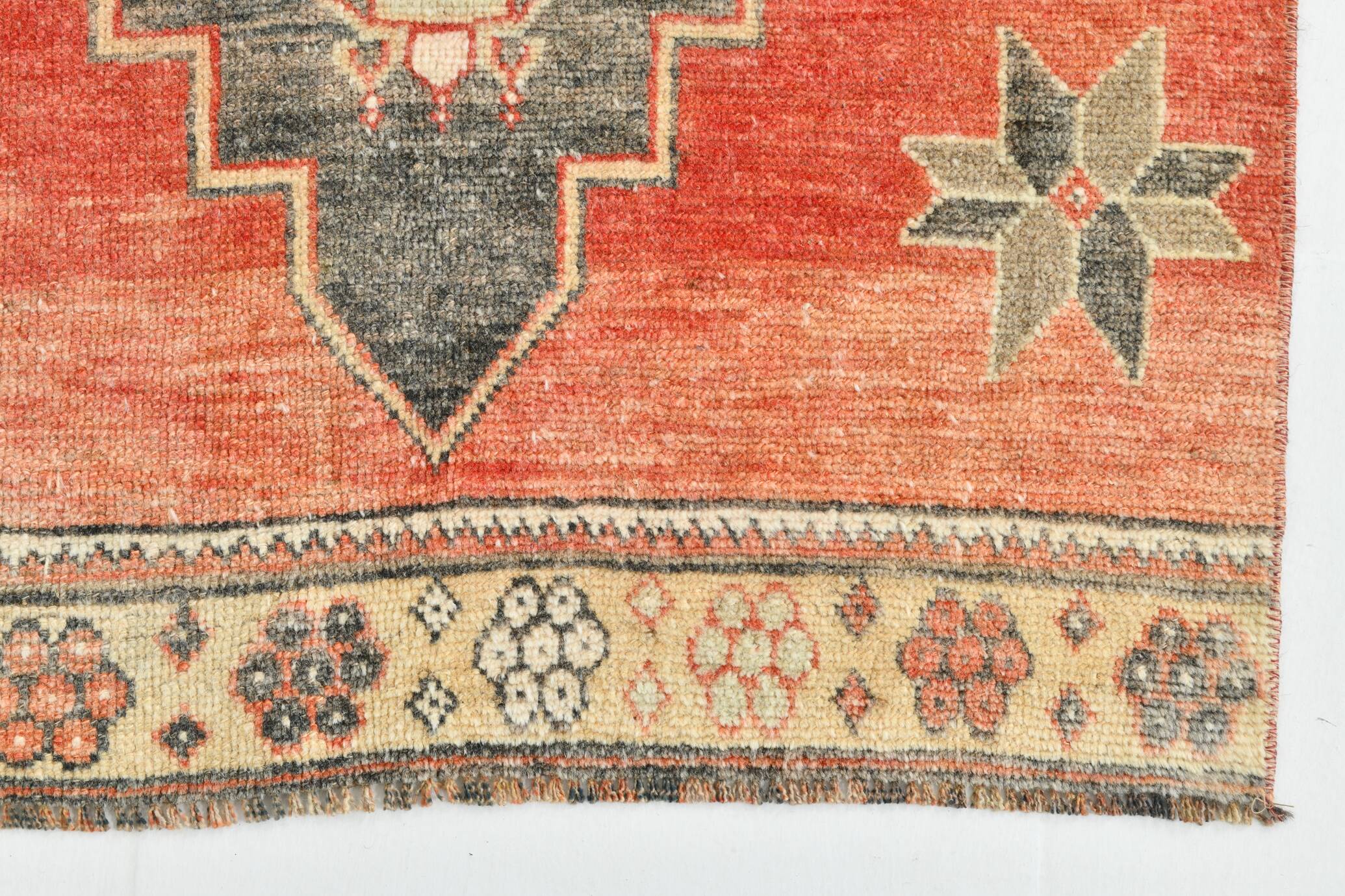 3x12 Turkish Vintage Runner, Boho Hallway Rug, 83x350 Cm