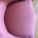 Pink velvet toad armchair