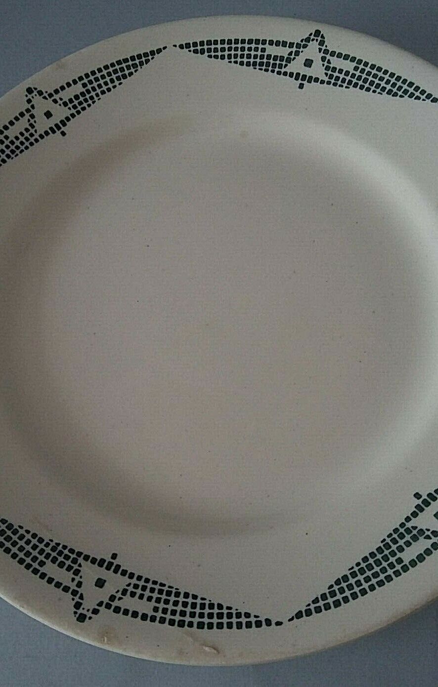 Flat plate in earthenware marked PB Limoges model Henri early XXth