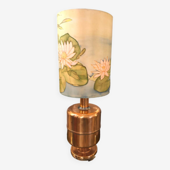 Copper and silk lamp, 1970