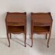 Pair of Louis XV style bedside tables in cherry wood.