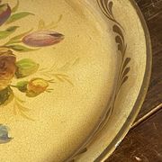 Round painted tin tray, Napoleon III