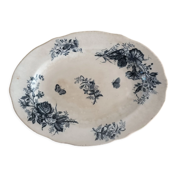 Oval iron earth dish