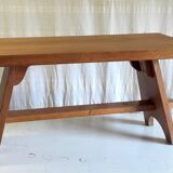 Solid oak coffee table - 1950s