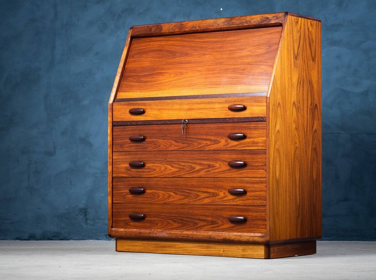 Rosewood Secretary by Dyrlund, Denmark, 1970s