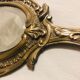 19th-style louis XV gilded bronze beveled hand mirror