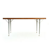Table basse en mahagony et métal Tchécoslovaquie années 1970