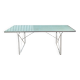 Moment glass and metal table by Niels Gammelgaard for Ikea