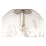 clear glass ball pendant chrome Limburg, Germany, 1970s