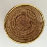 Bamboo and brass basket