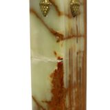 Hollywood Regency Coat Rack Onyx and Brass Fifties 167cm