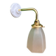 Vintage frosted glass tulip wall light