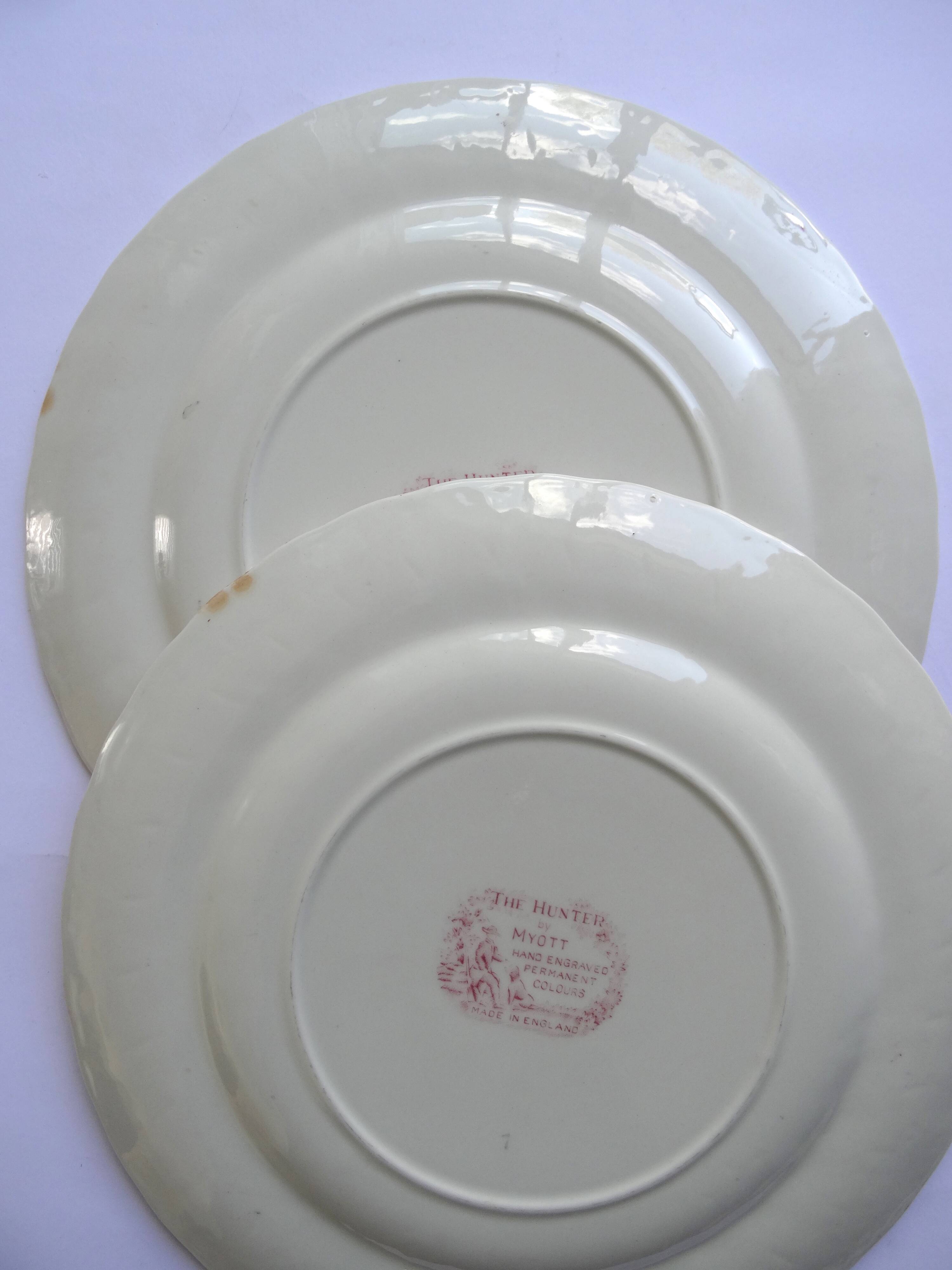2 Myott The Hunter English plates