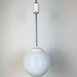 Vintage Chandelier with Milk Glass from Elektrosvit, 1960s