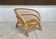Handcrafted Bamboo lounge chair with leather lacings, Italy 1970s