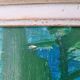 Oil painting on canvas signed Besacier — colourful village landscape