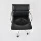 Black leather Soft Pad Chair by Charles & Ray Eames for ICF, 1970S