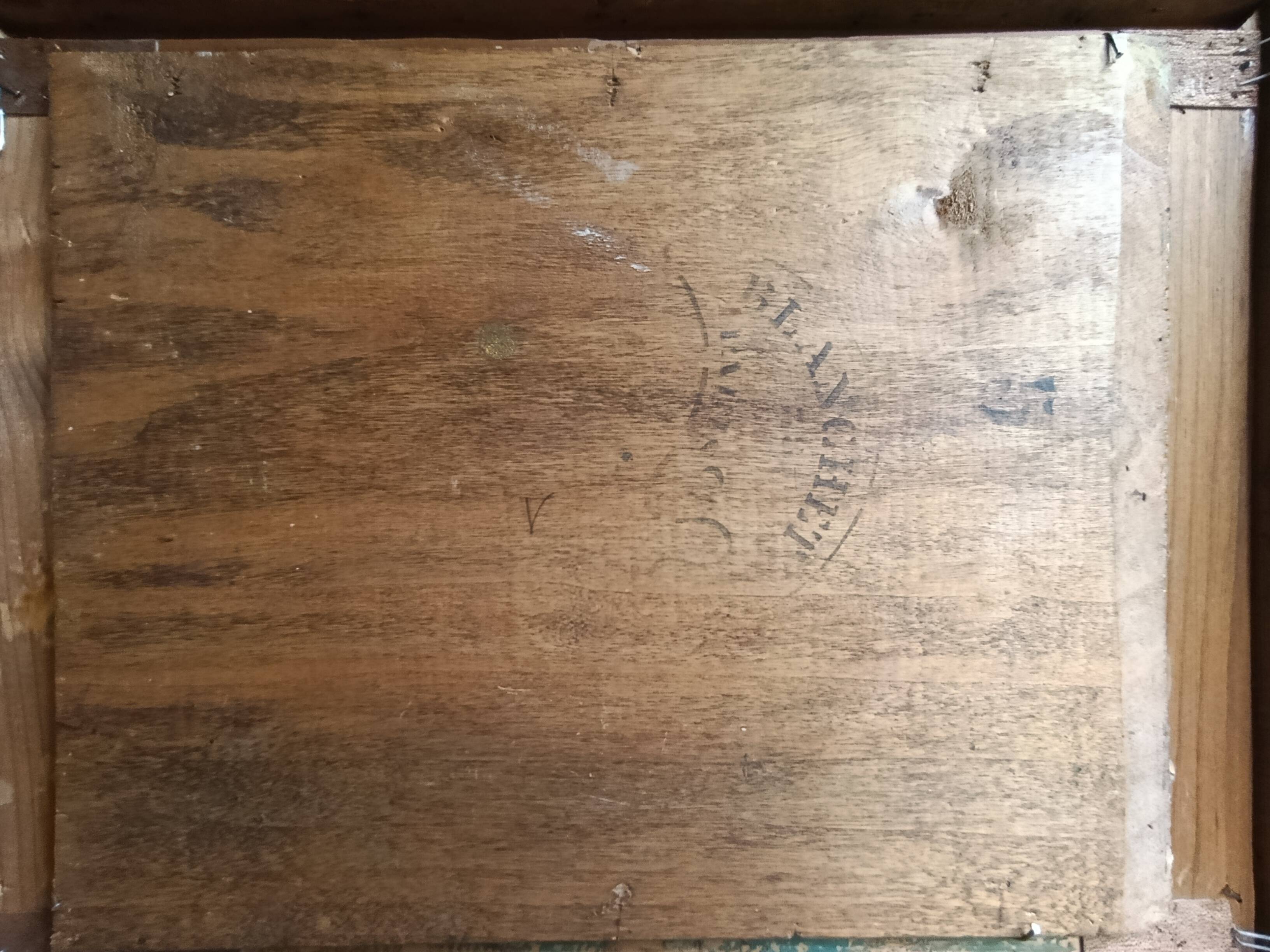 French vintage oil painting on board, signed A. Gillaz