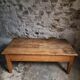 Antique French coffee table, 18th-century cherry farmhouse table with a drawer.