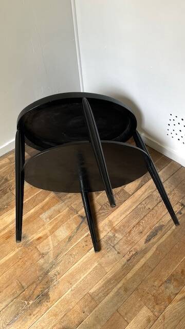 Gueridon console bois noir art déco