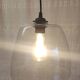 Vintage glass bell pendant light - late 20th century