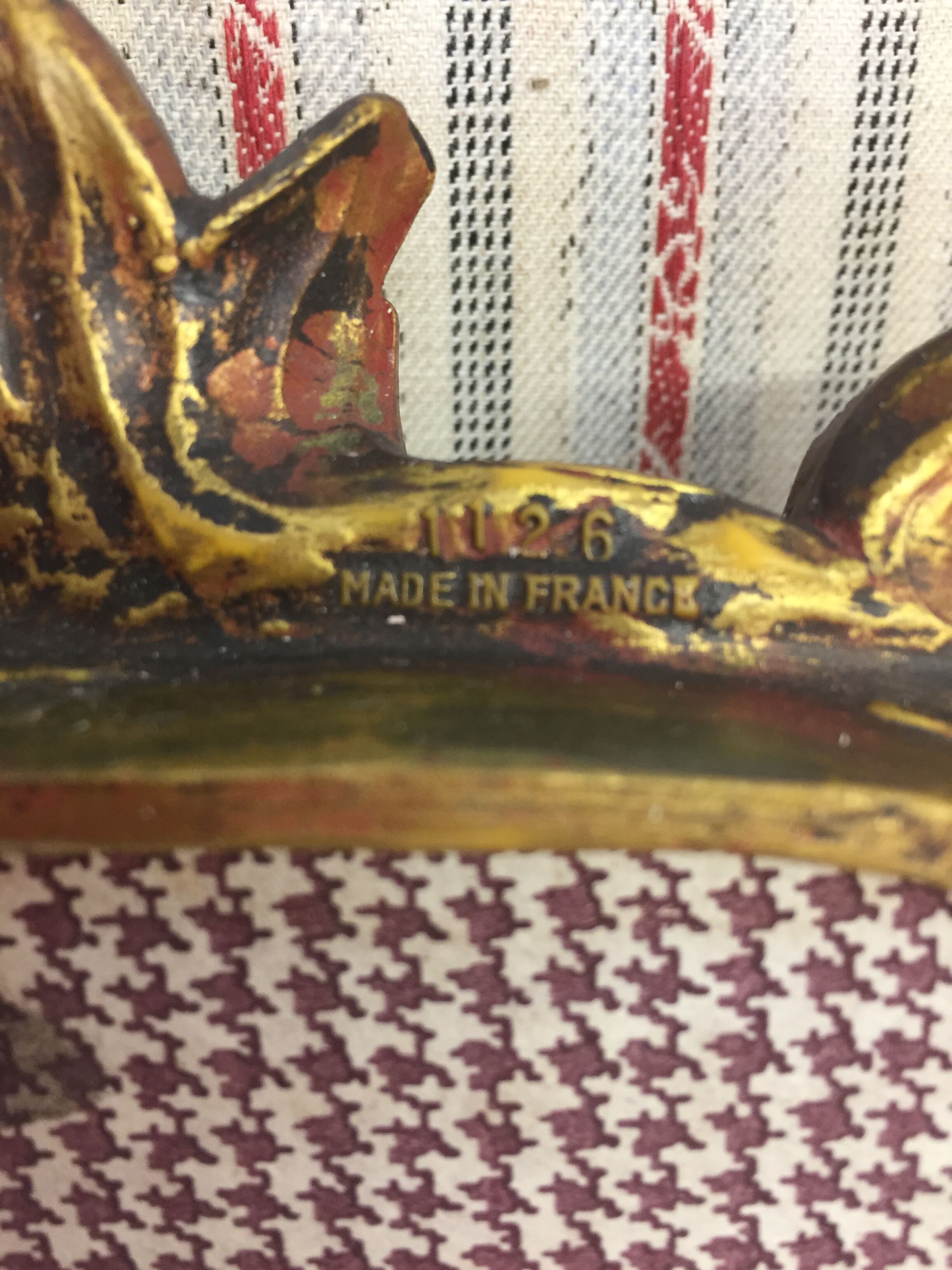 Old mirror Louis XV rocaille style, 48x33 cm