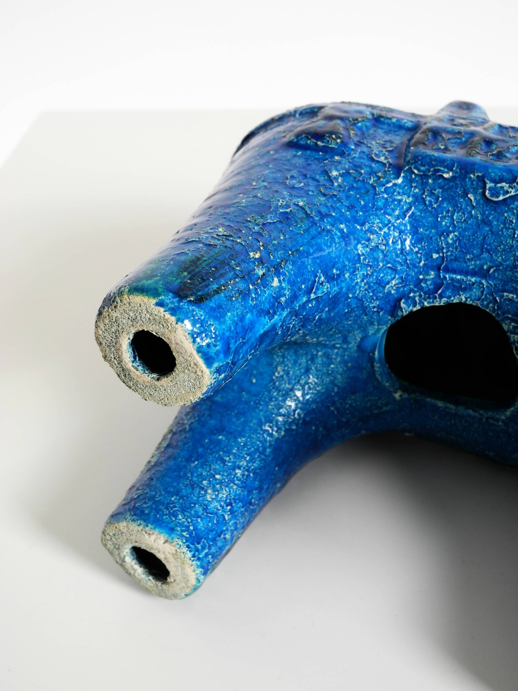 60s ceramic horse from the Rimini Blue collection by Aldo Londi for Bitossi