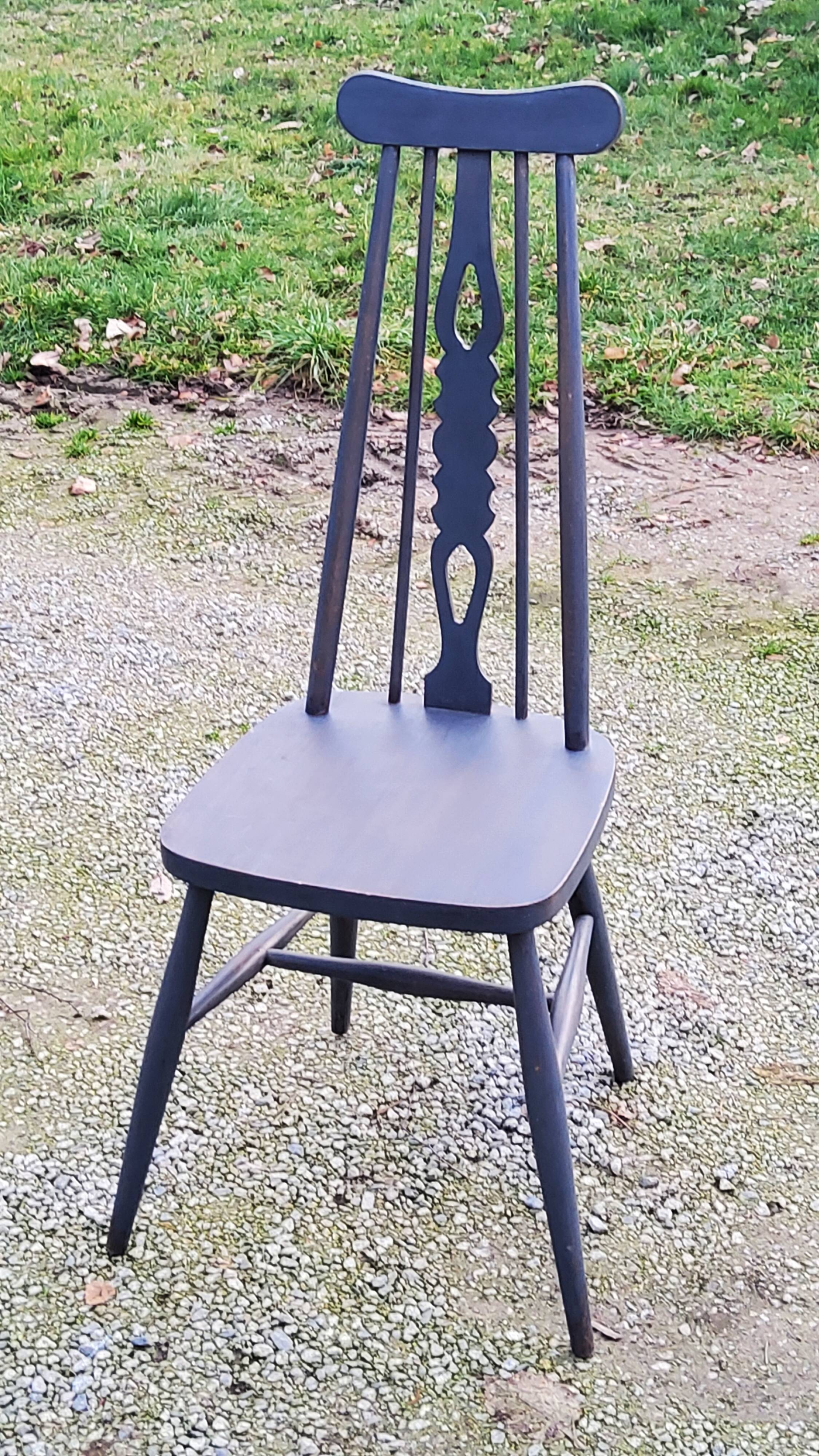 Scandinavian style chair from the 50s with gray patina