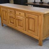 Large 4-door elm sideboard circa 1980s