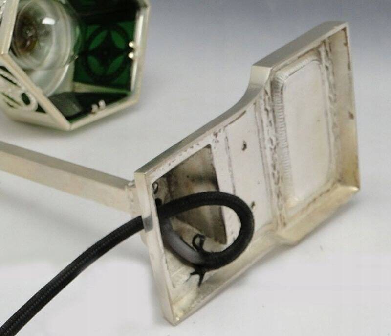 Art Nouveau silver-plated desk lamp, early 20th century
