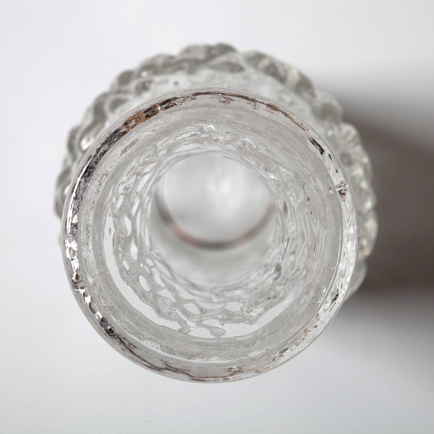 Mid-Century Pressed Glass Vase by Václav Hanuš: Czech Retro Decor