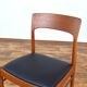 Chaises de salle à manger danoises en teck et cuir par Henning Kjærnulf pour Korup Stolefabrik, années 1960, lot de 4
