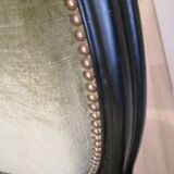 Set of 2 vintage green velvet armchairs – Elegance and comfort