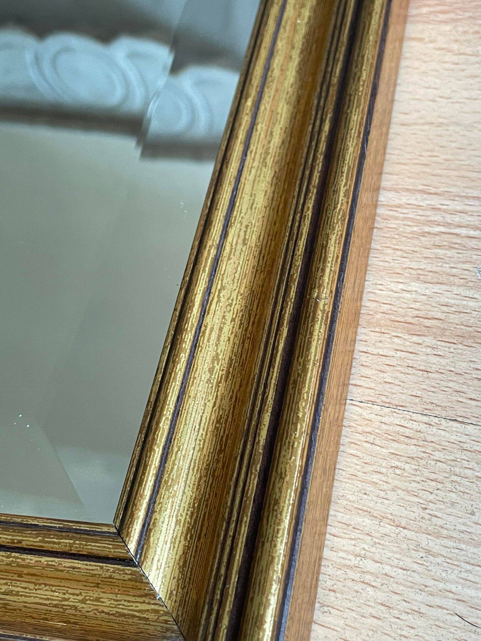 Miroir cadre bois doré