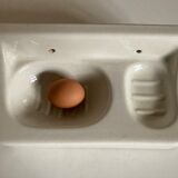 Bathroom door art deco ceramic soap holder