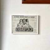Framed Colgate advertising poster